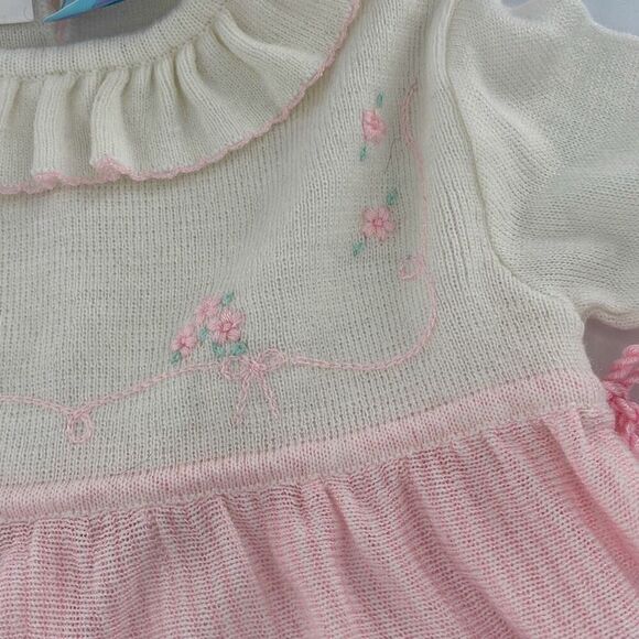Vintage moonbeams size 24 Mo knit sweater dress - Picture 6 of 12